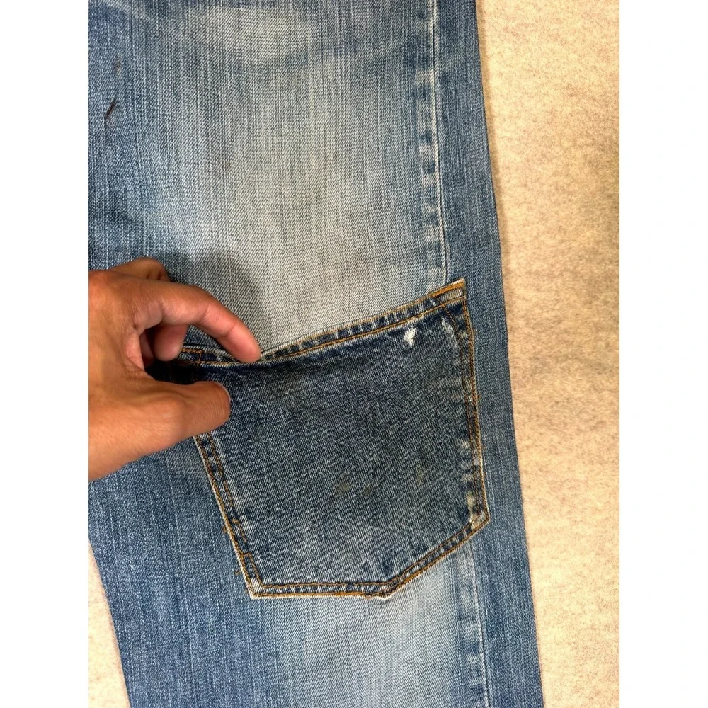 Vintage Levis 501 Authentic Straight Leg Jeans Mens 38x34 Blue Cotton Button Fly